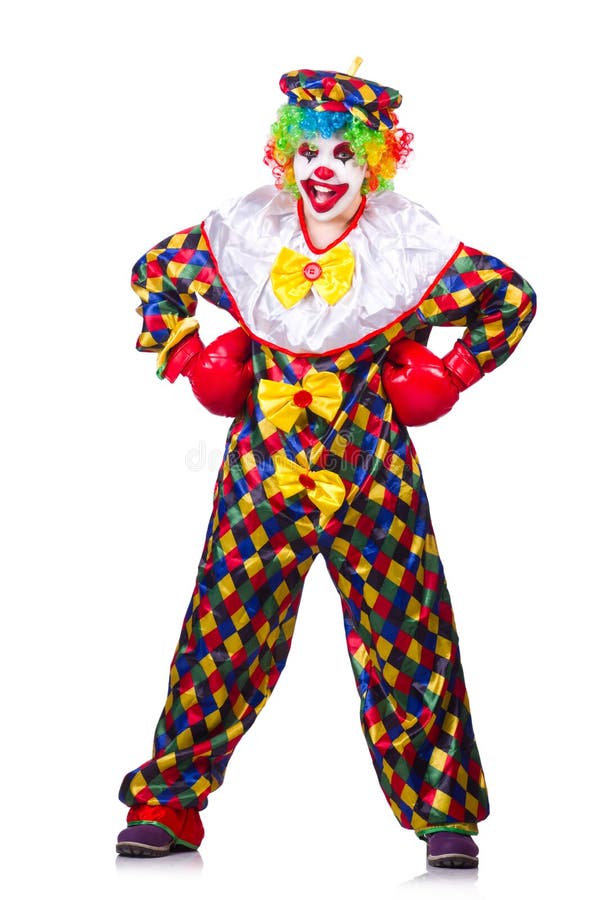 Funny clown stock photo. Image of character, boxing, circus - 30834778