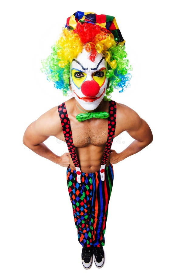Funny clown stock photography