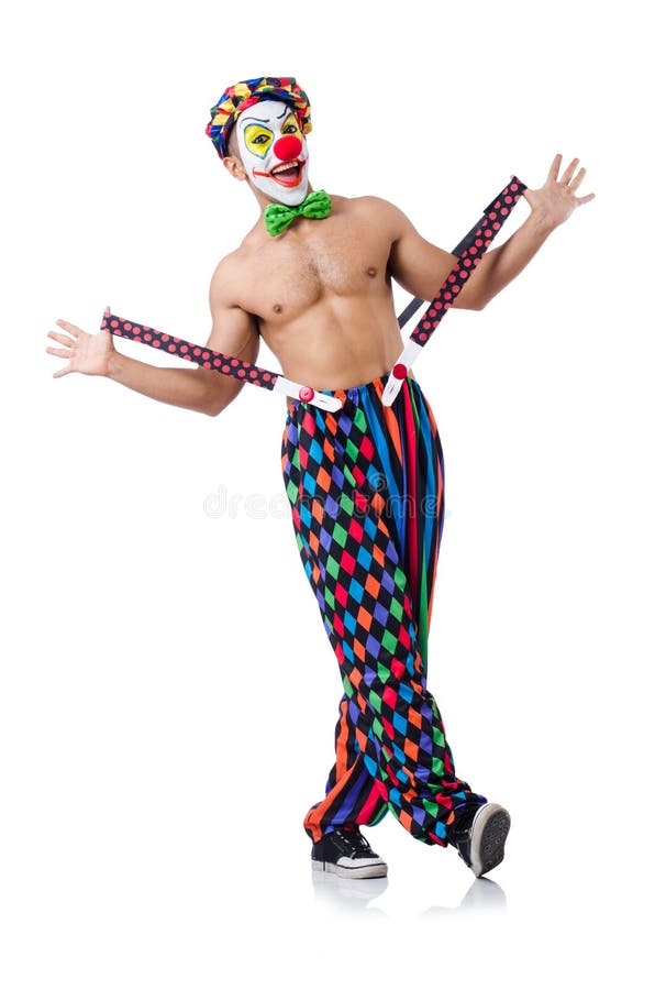 Funny clown stock photo