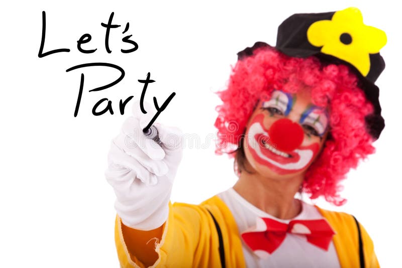 Funny clown message royalty free stock image