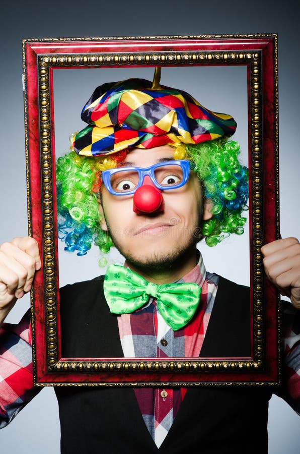 Funny clown royalty free stock photography