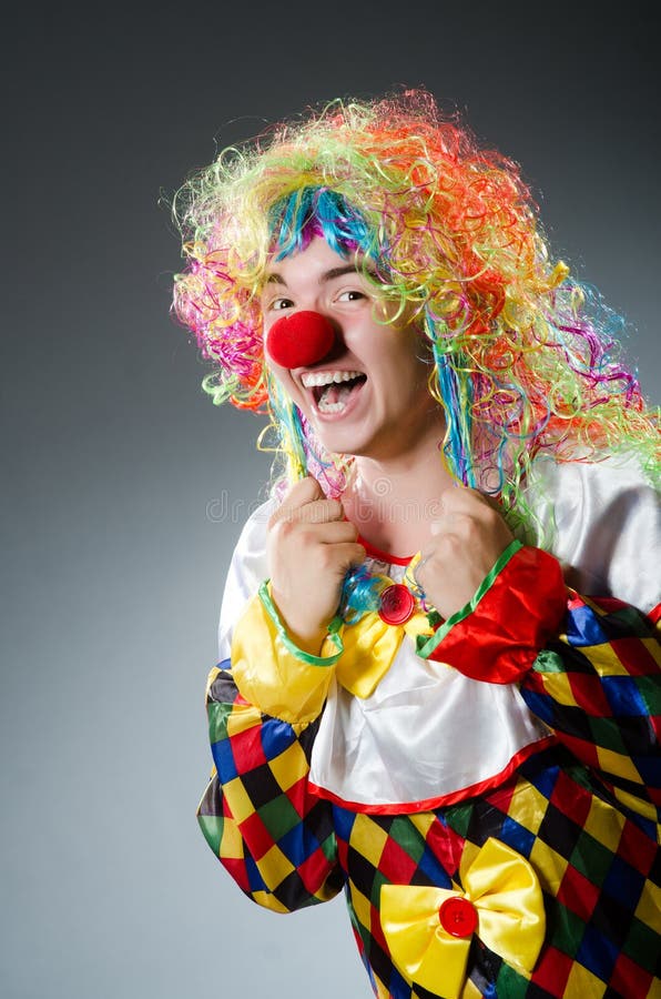 Funny clown stock image. Image of humorous, comic, expression 42587545