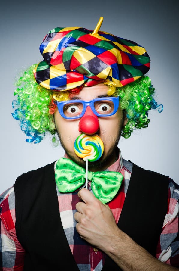 Funny clown stock photography