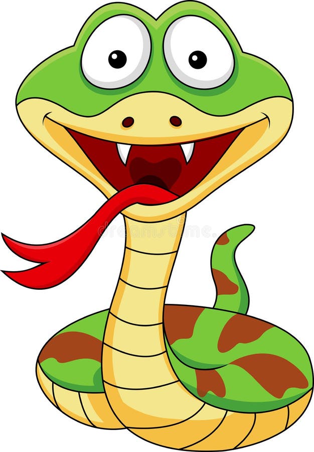 Funny cobra cartoon stock vector. Illustration of reptile - 29185321