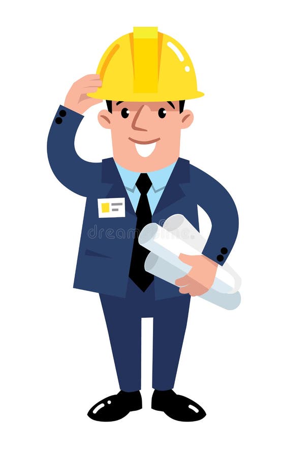 Funny Construction Worker, Engineer or Architect Stock Vector - Illustration of talk, engineer: 247670291 Funny Construction Worker, Engineer or Architect Stock Vector - Illustration of talk, engineer: 247670291