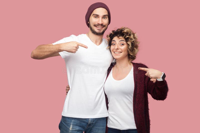 Funny Couple of Friends in Casual Style Standing, Hugging and Pointing Fingers To Each Other, Looking at Camera with Happiness and Stock Image - Image of funny, indian: 156370929 Funny Couple of Friends in Casual Style Standing, Hugging and Pointing Fingers To Each Other, Looking at Camera with Happiness and Stock Image - Image of funny, indian: 156370929