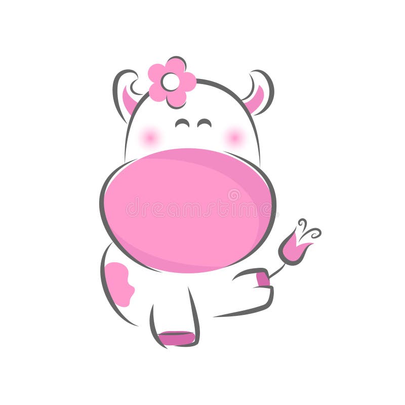 Cow kiss stock vector. Illustration of illustration, innocence 11165901