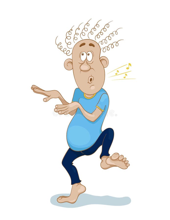 Funny Dancing Singing Barefoot Man Stock Illustrations – 2 Funny ...