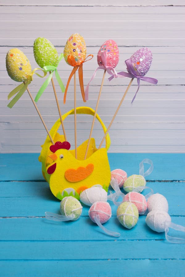 Funny Easter Egg Decorated Like a Stock Image Image of beautiful, chick 90783339