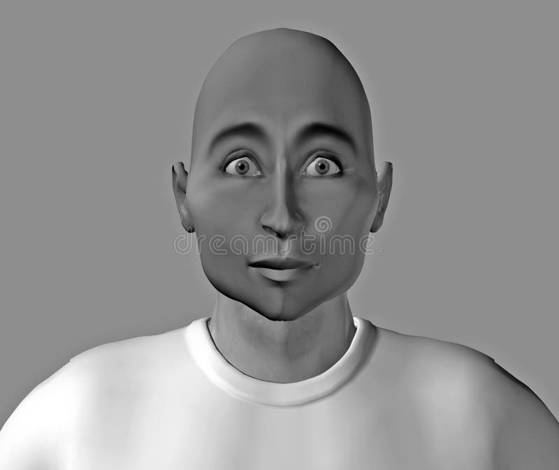 Funny face-6 vector illustration