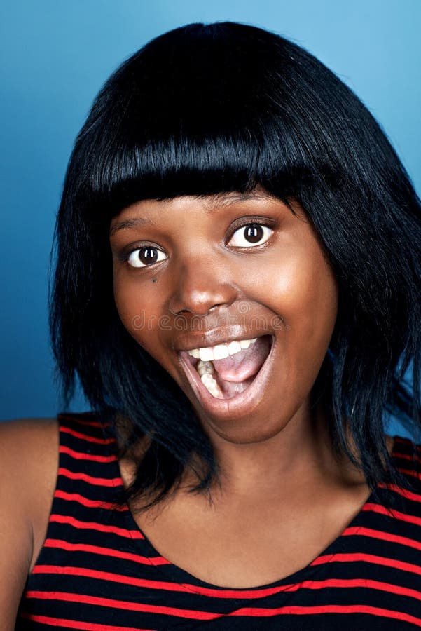 Funny face african woman stock photo. Image of female - 33713072