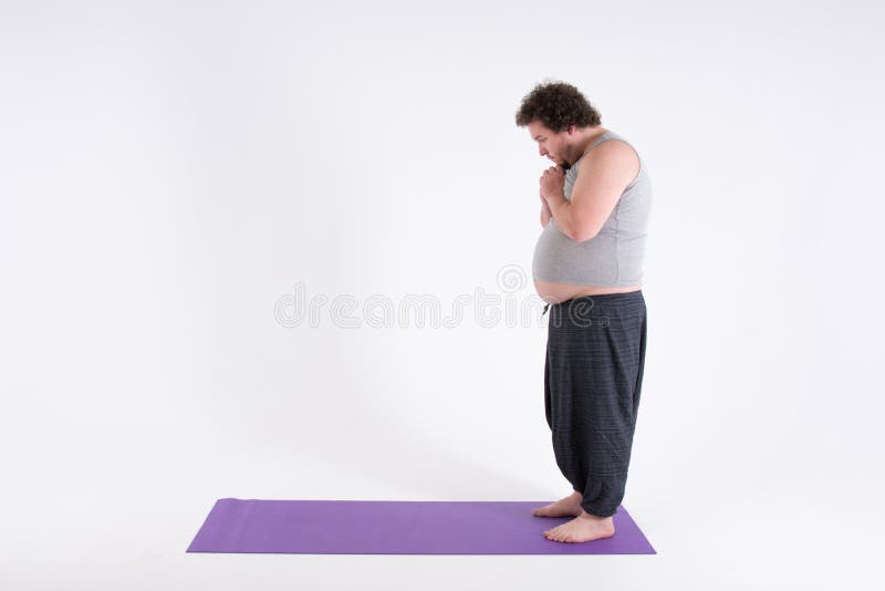 Funny Fat Man and Yoga. Sport, Diet and a Healthy Lifestyle. Stock Image - Image of home, fitness: 114846259 Funny Fat Man and Yoga. Sport, Diet and a Healthy Lifestyle. Stock Image - Image of home, fitness: 114846259
