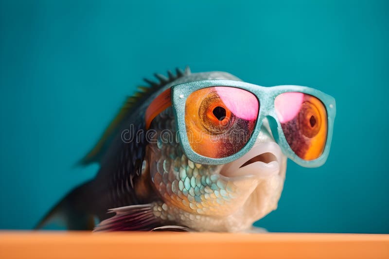 Cool Fish Wearing Sunglasses Stock Illustrations – 123 Cool Fish