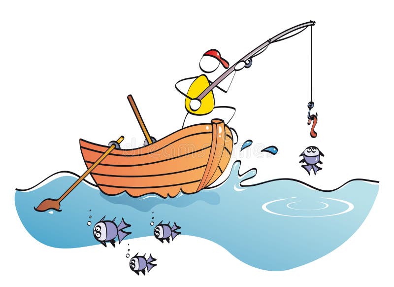 Funny Fisherman Stock Vector Illustration Of Illustration 20067324