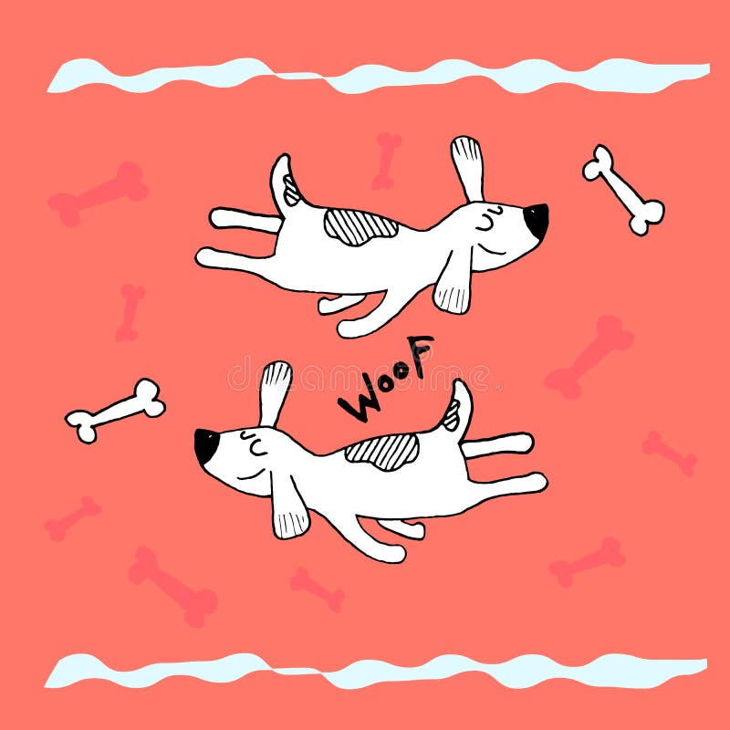 Funny flying sleeping dog, hand doodle childish print. Perfect for t-shirt, apparel, cards, poster, nursery decoration. Vector vector illustration Funny flying sleeping dog, hand doodle childish print. Perfect for t-shirt, apparel, cards, poster, nursery decoration. Vector vector illustration
