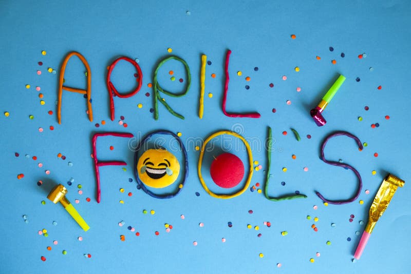 Funny Font First April Fools Day Written in Plastecine of Different Colors.  Editorial Photography - Image of letters, humor: 109552877