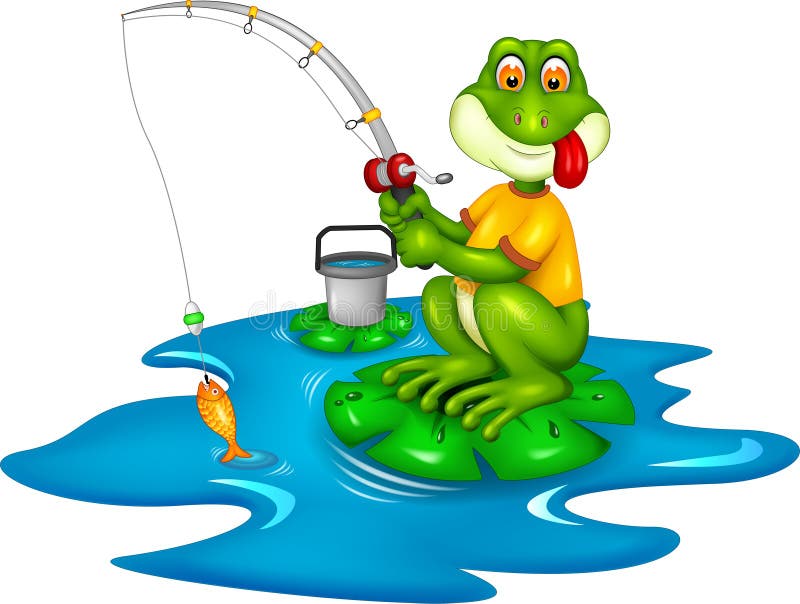 Frog Fishing Stock Illustrations – 428 Frog Fishing Stock