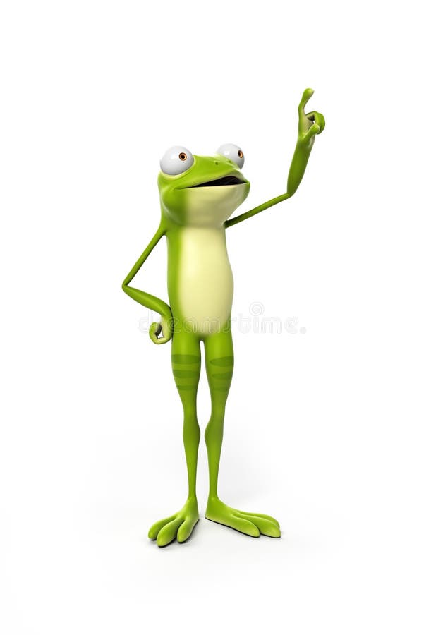 Funny frog - character stock illustration