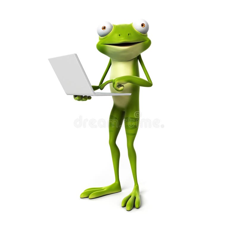 Funny frog - character royalty free illustration