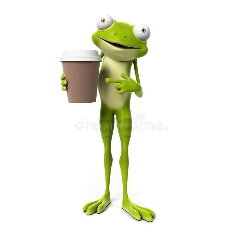Funny frog - character royalty free illustration