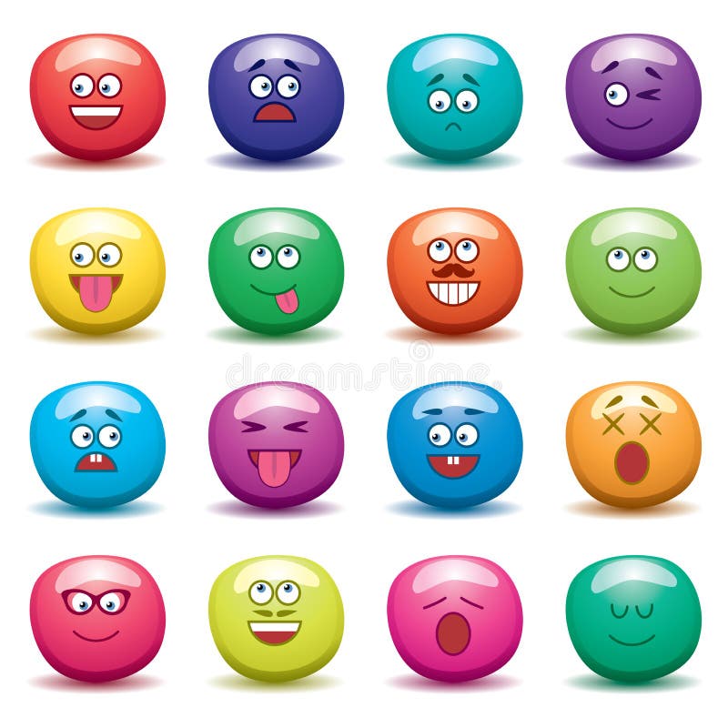 Funny Fruit Jelly Faces, Vector Stock Vector - Illustration of gelatin ...