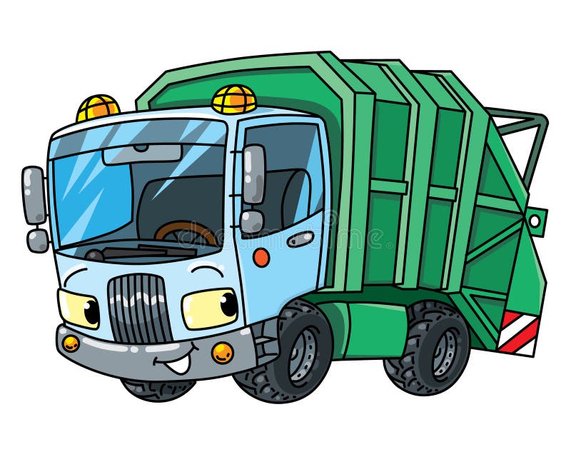 Funny Garbage Truck Car with Eyes. Municipal Machinery Stock Vector - Illustration of child, recycling: 125088007 Funny Garbage Truck Car with Eyes. Municipal Machinery Stock Vector - Illustration of child, recycling: 125088007