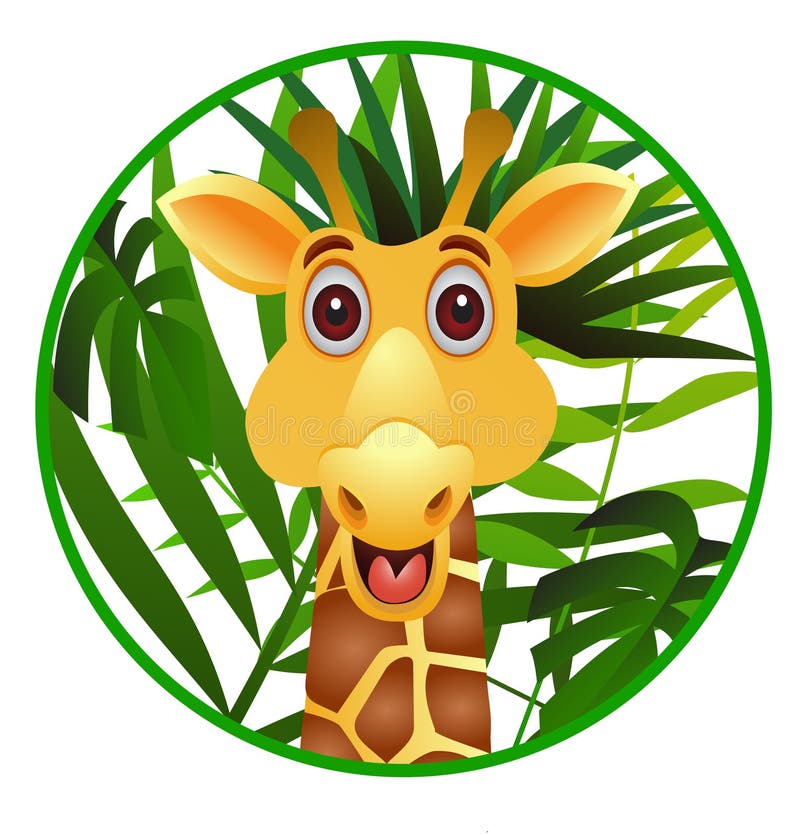 Funny giraffe cartoon stock vector. Illustration of funny - 23291553