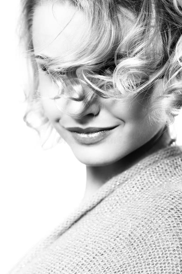 Funny portrait of a girl. Lovely european female stock images, royalty-free photos and pictures