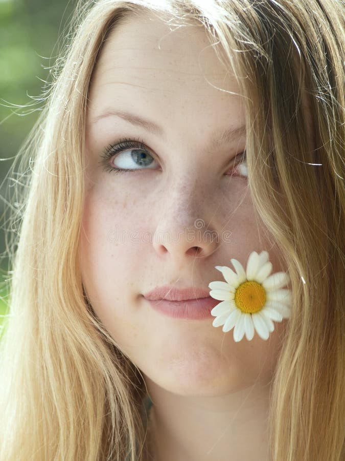 Funny Girl With Flower Picture. Image 5888128