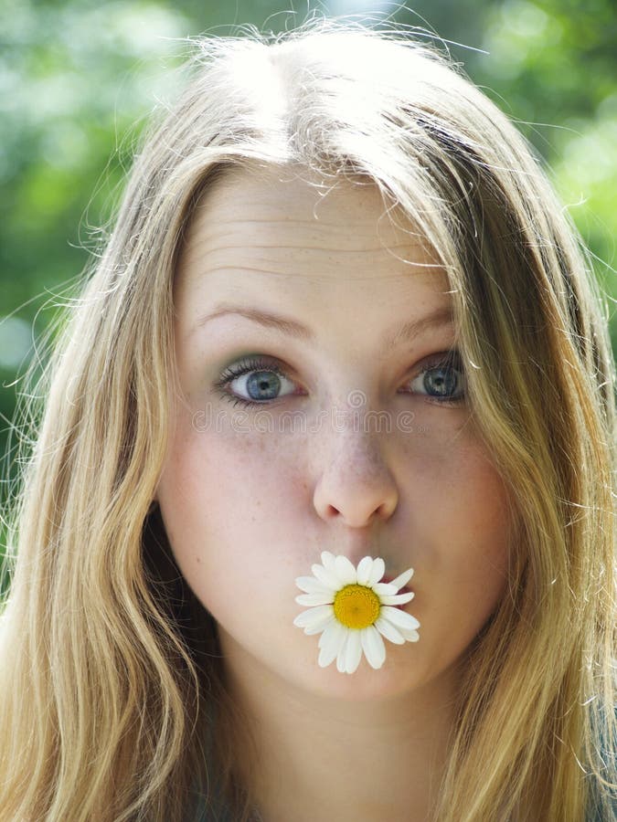 Funny Girl With Flower Picture. Image: 5960651