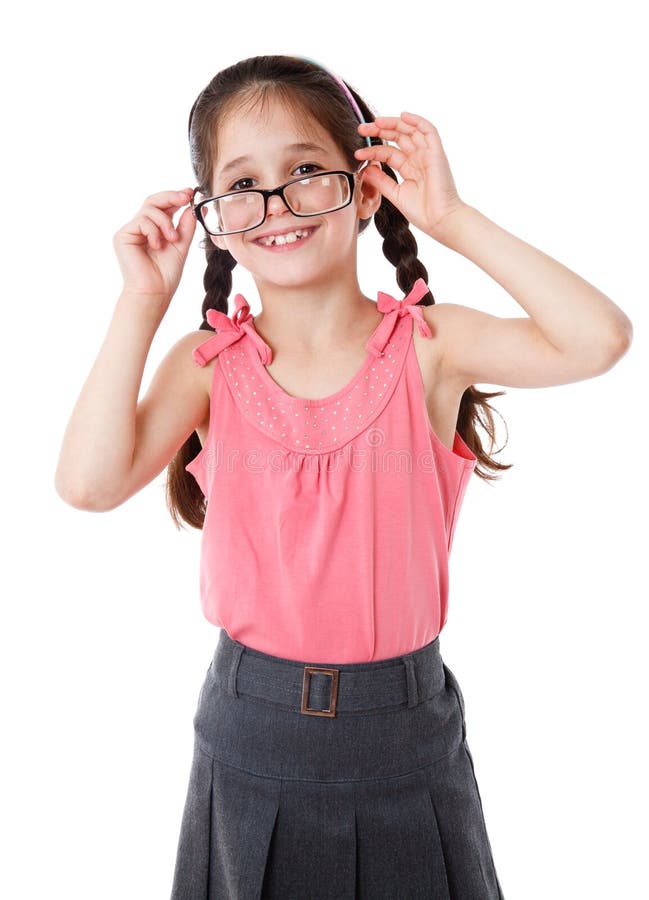 Funny girl in glasses stock photo. Image of funny, glasses 34650536