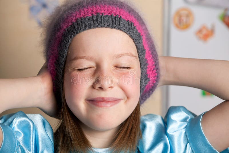 Funny girl in a hat