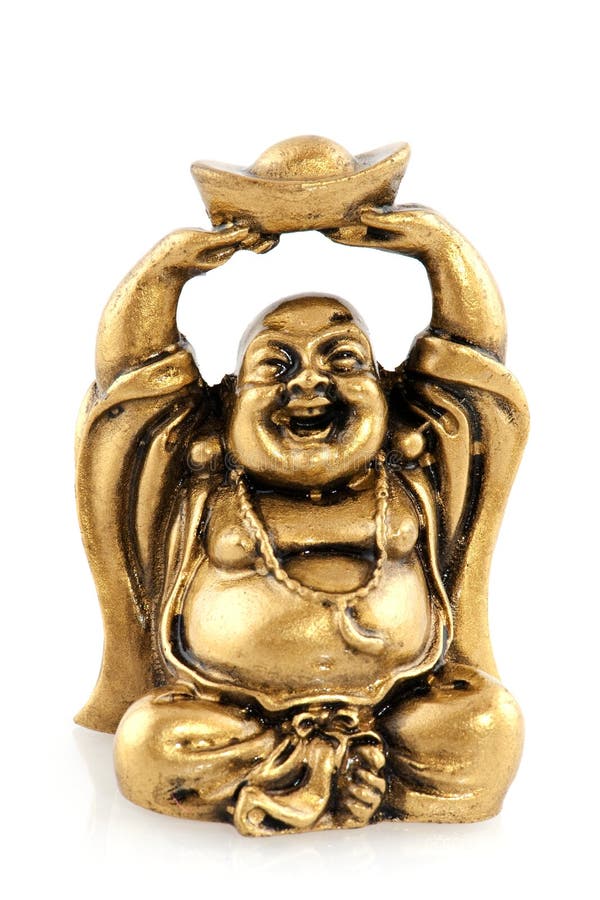 Funny golden Buddha