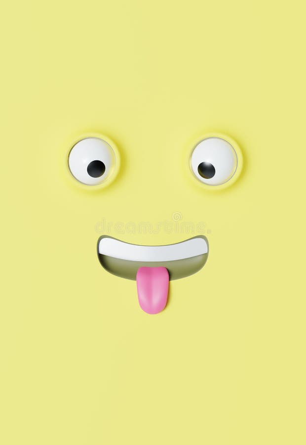 Funny Guy with Cross-eyed Stuck Out His Tongue, Cartoon Face Stock  Illustration - Illustration of happy, portrait: 212833687