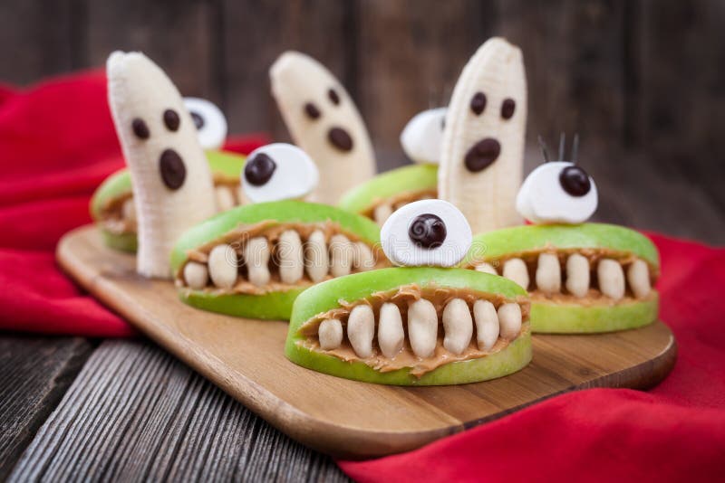 Funny halloween eadible monsters scary food