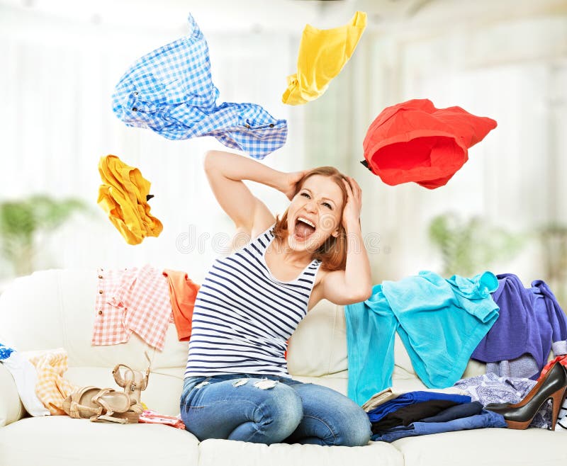 Funny Happy Girl with Flying Clothes on the Sofa Stock Photo - Image of clothes, female: 39492848 Funny Happy Girl with Flying Clothes on the Sofa Stock Photo - Image of clothes, female: 39492848