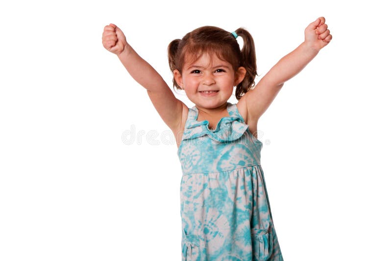 Fetiță veselă și veselă stock images