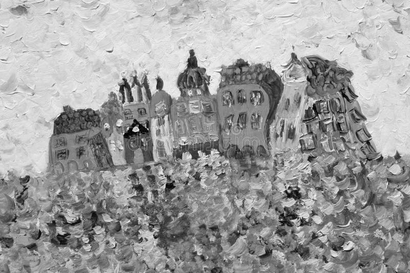 Funny houses painting. stock image. Image of dome, abstract 6924351