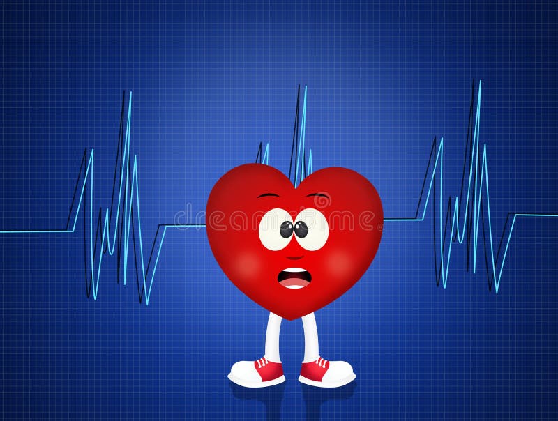 Funny Electrocardiogram Diagram Stock Illustration Illustration of