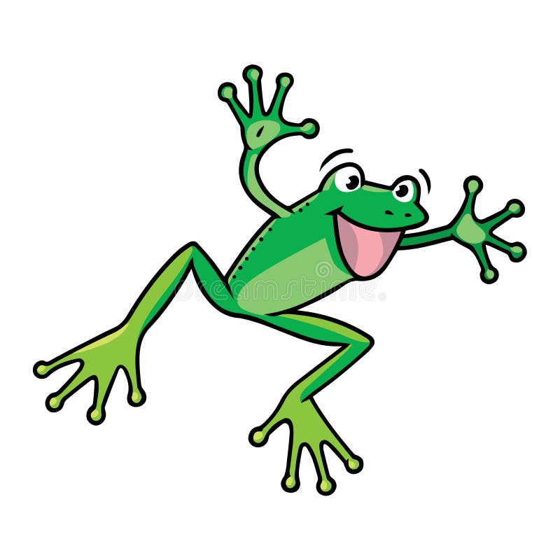 Funny Jumping Frog. Kids Vector Illustration Stock Vector ...