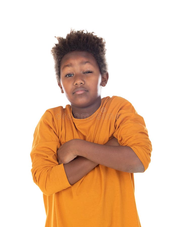 Funny kid with afro hair stock photo. Image of ethnicity 206866794