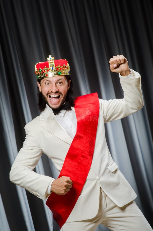 Funny king stock image. Image of caucasian, humor, adult 35815905