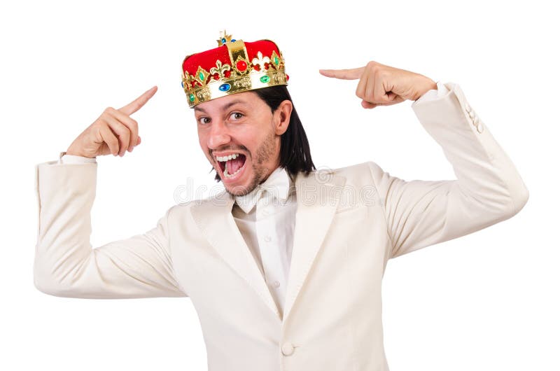 Funny king with axe stock image. Image of isolated, authority 35466187