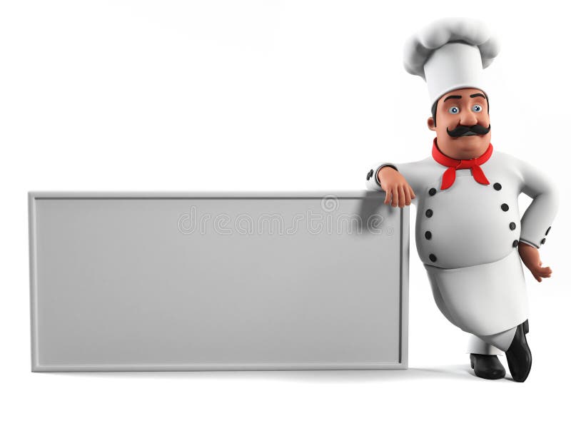 Funny chef in a kitchen Royalty Free Vector Image