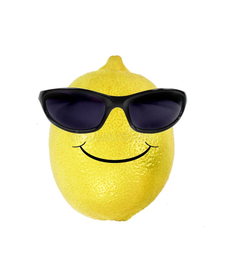 Funny lemon in sunglasses stock image. Image of fruit 11471001
