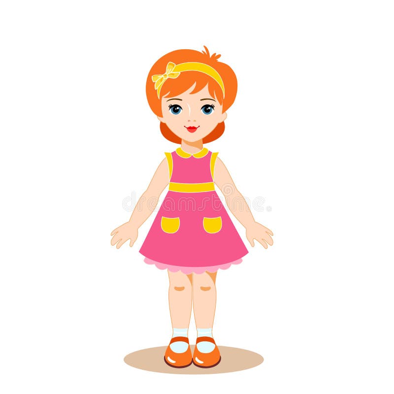 Vector Illustration Of Girl Doll Stock Vector - Illustration of plush ...