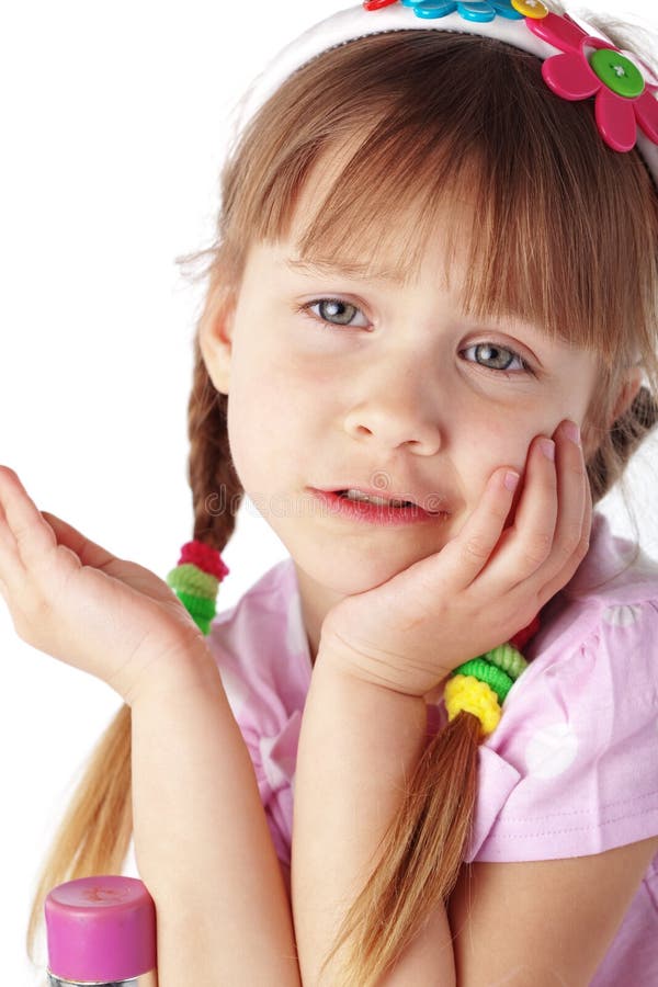 Funny lovely little girl