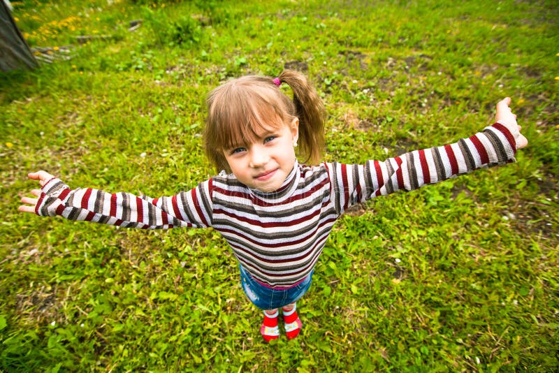 Funny lovely little girl