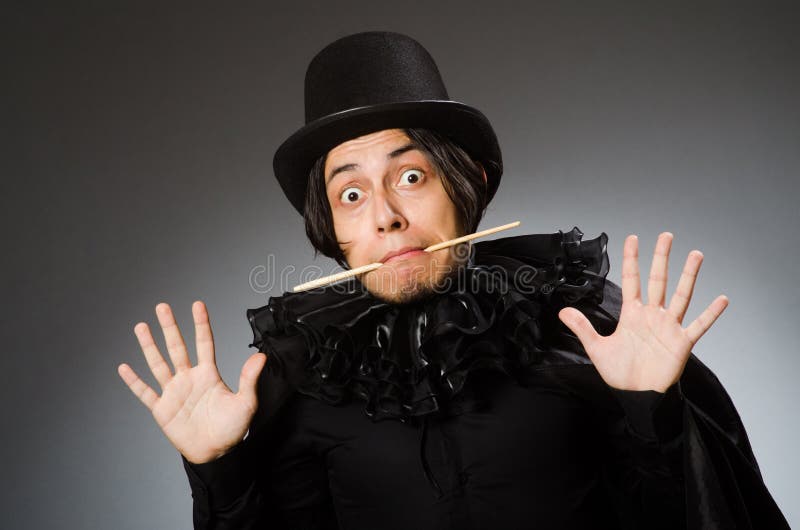 115 Funny Magician Wearing Cylinder Hat Stock Photos - Free & Royalty ...