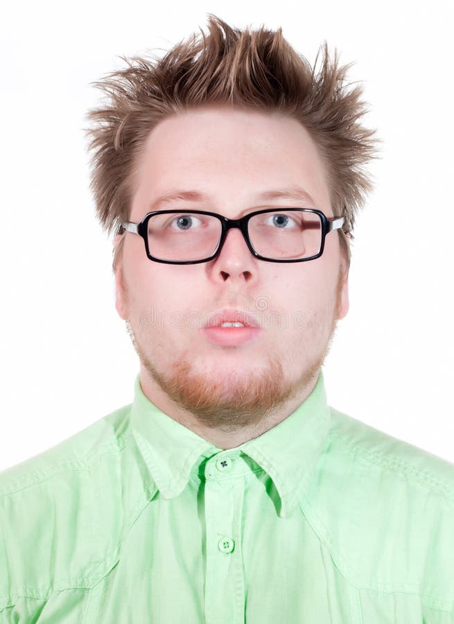 Funny man in black glasses stock photo. Image of bizarre 15603470